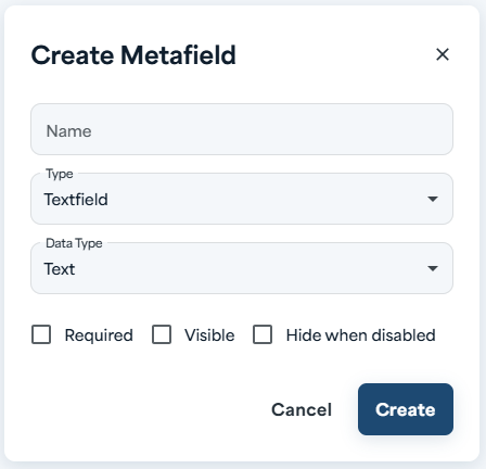 Create Metafield Form